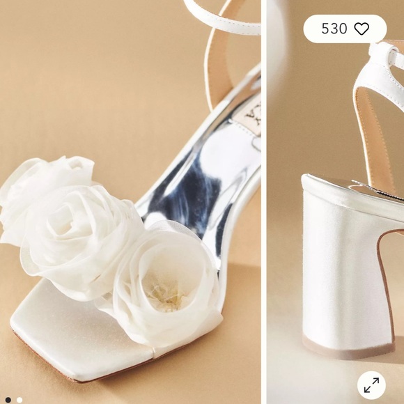 Badgley Mischka Carli Ankle-Strap Sandals - Soft White size 7.5 new - Picture 2 of 16